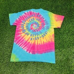Vintage 90s Woodstock Swirl Tie-Dye Shirt Medium 19x26 Pshychedelic